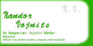 nandor vojnits business card